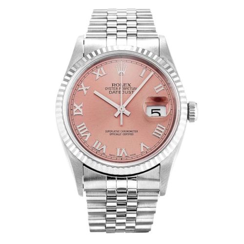 Rolex Datejust Pink Dial 16234 Mens 36MM