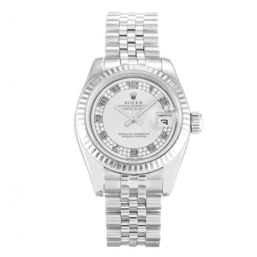 Rolex Datejust Silver Diamond Dial 179174 Ladies 26MM