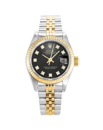 Rolex Datejust Black Diamonds 69173 Ladies 26MM